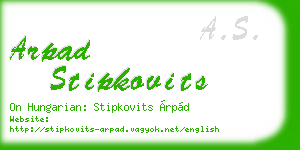 arpad stipkovits business card